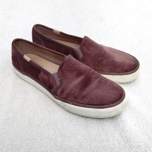 Women's Keds Mauve Velvet Size 7.5 Slip On Elastic Casual Walking